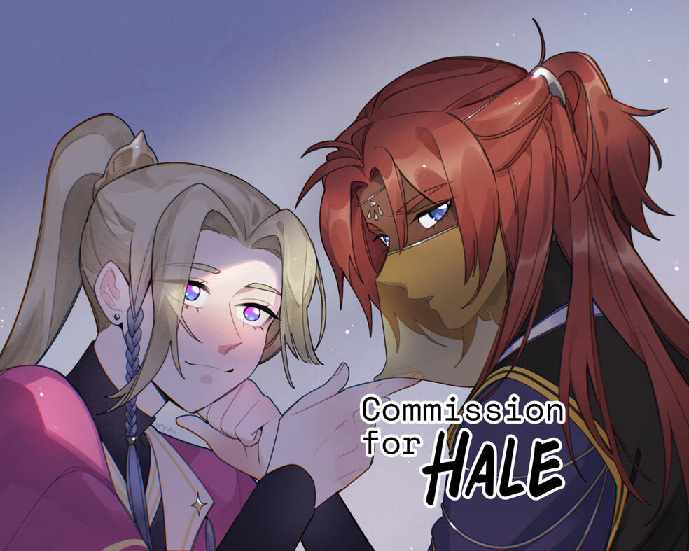 Bust illustration couple