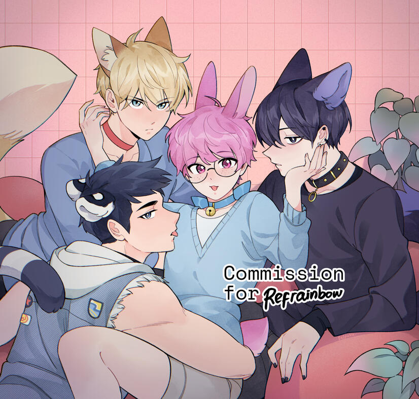 Halfbody illustration group