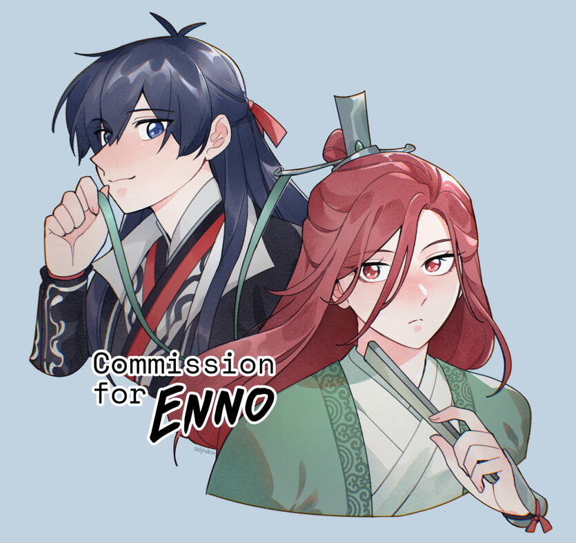 Bust illustration couple