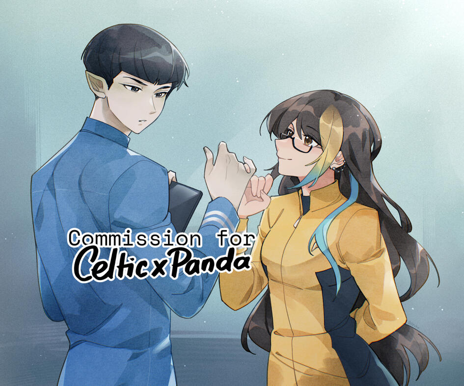 Halfbody illustration couple