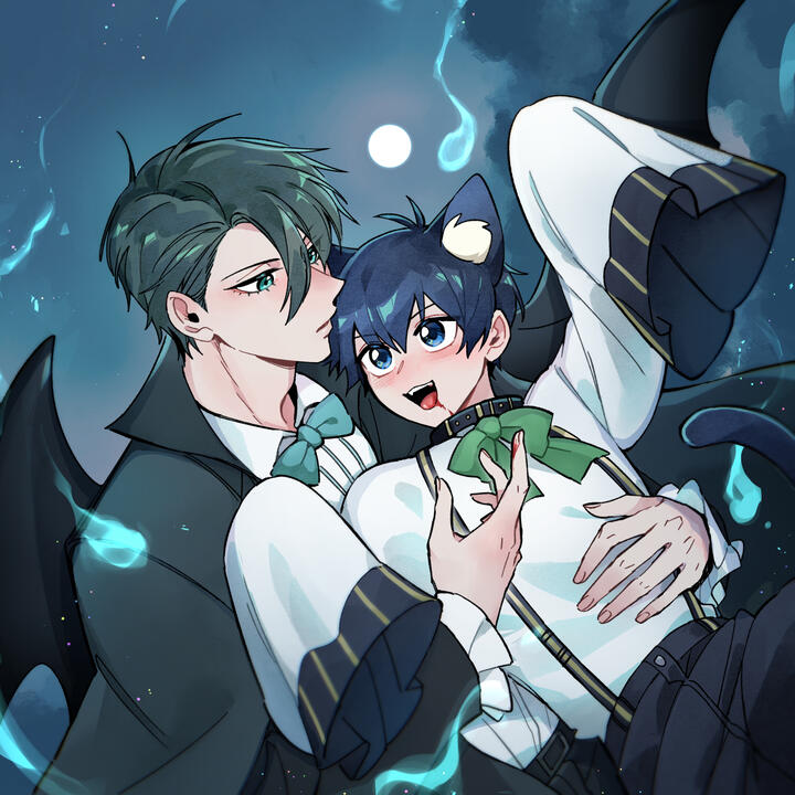 Rin & Isagi halloween 2024 illustration Rin & Isagi halloween 2024 illustration