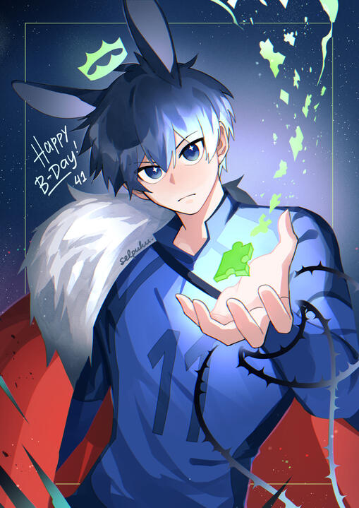 Isagi's birthday illust Isagi's birthday illust